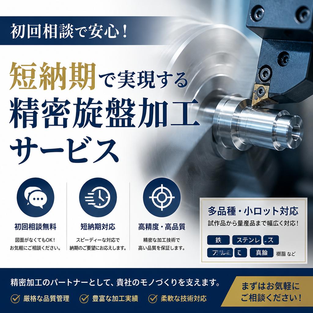 初回相談で安心！短納期で実現する精密旋盤加工サービス