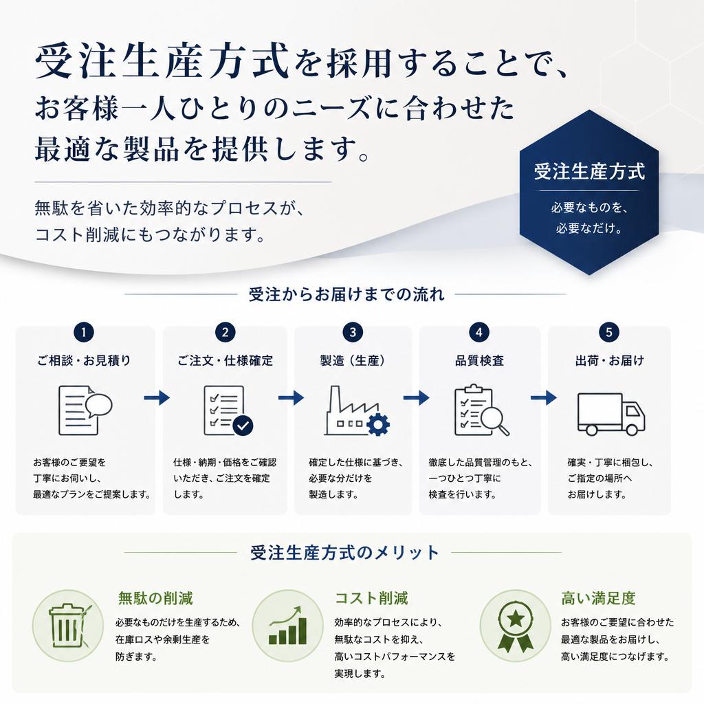 2. 受注生産によるオーダーメイドのメリット