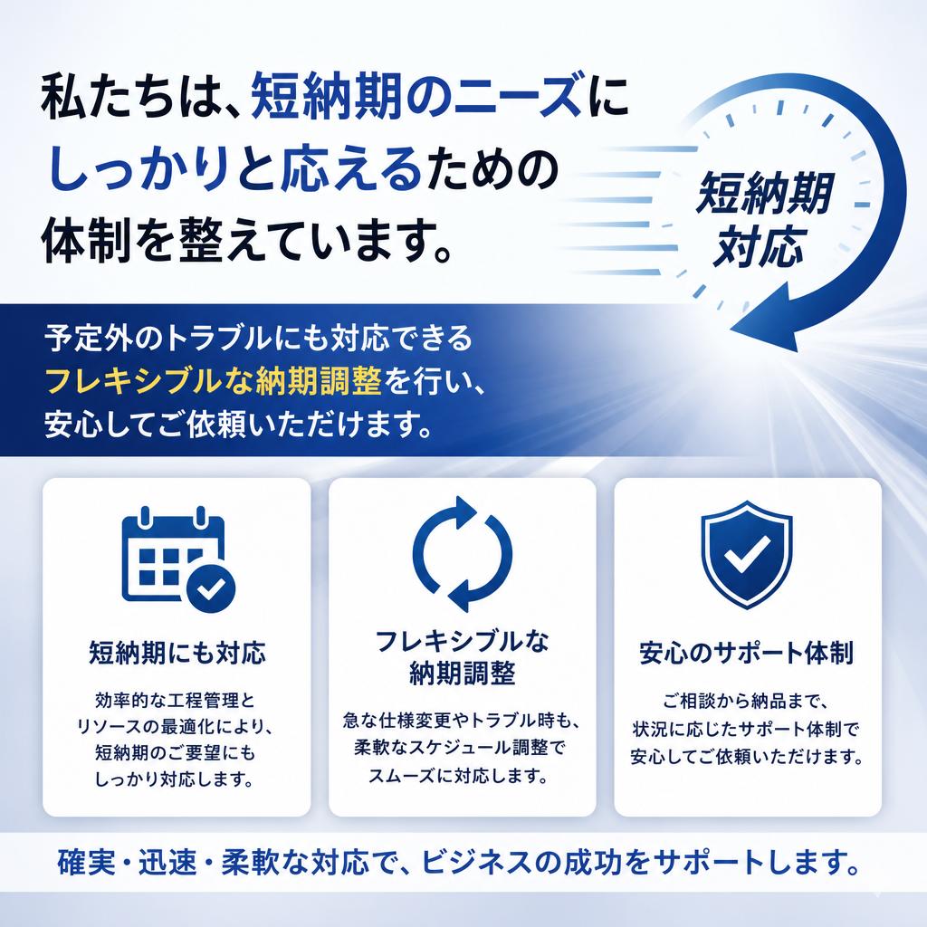 短納期で高品質を実現