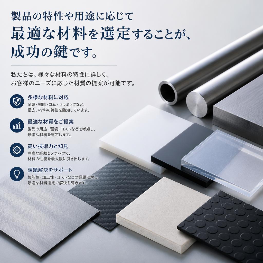 材料選定で製品の品質向上