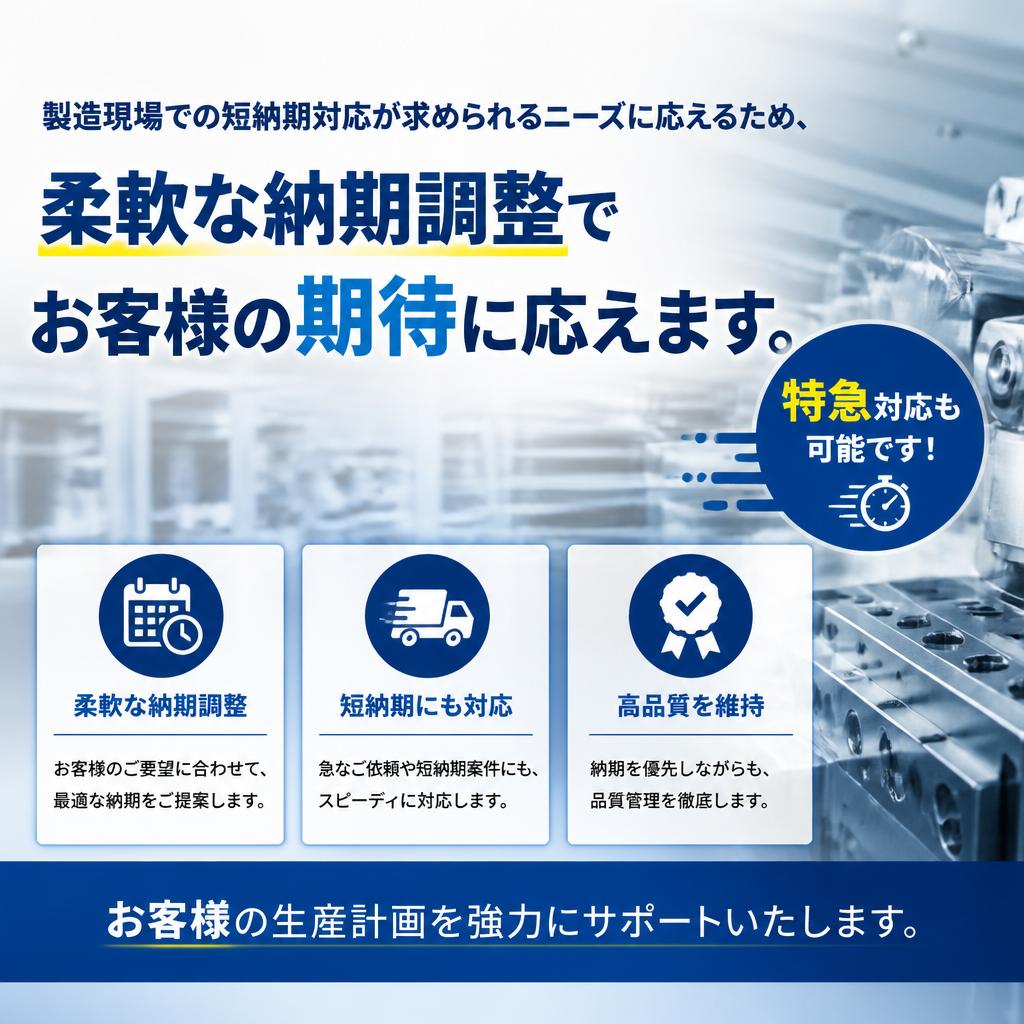 迅速な納期対応