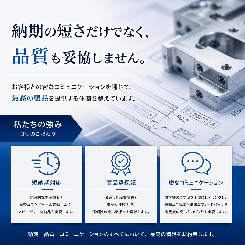 短納期で高品質な製品を提供