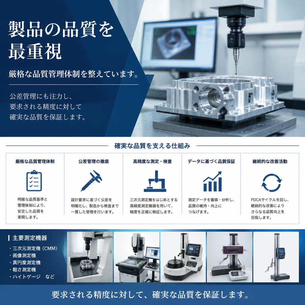 高い品質管理体制