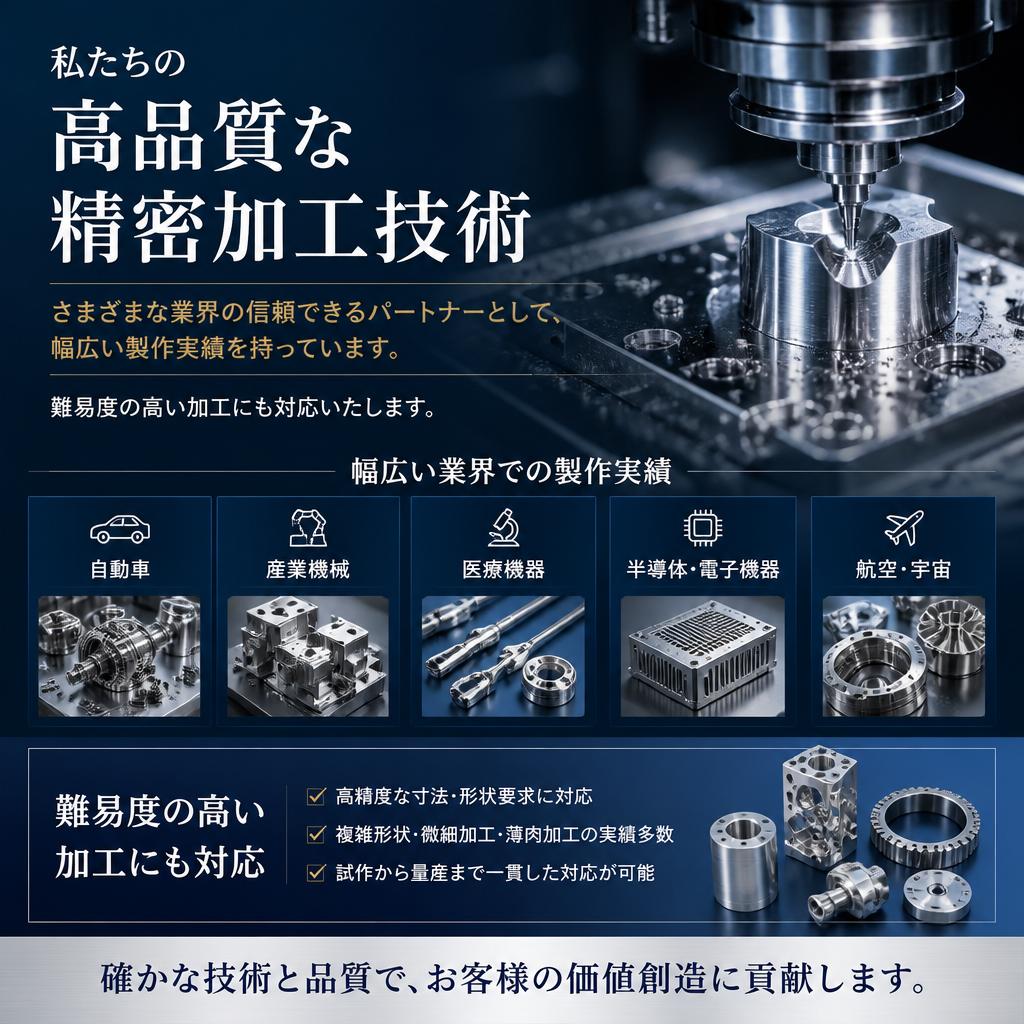 2. 高品質な部品加工の実績