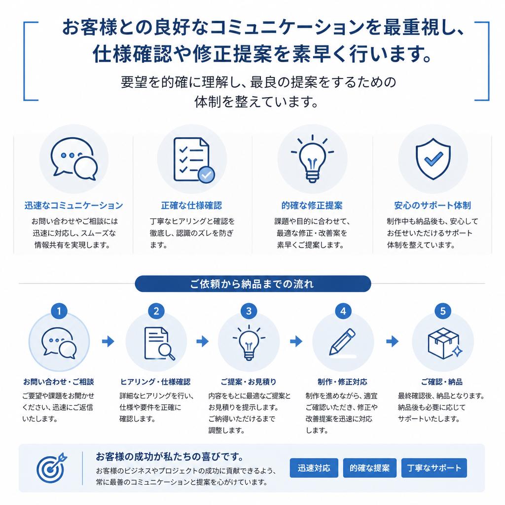 お客様とのコミュニケーション重視