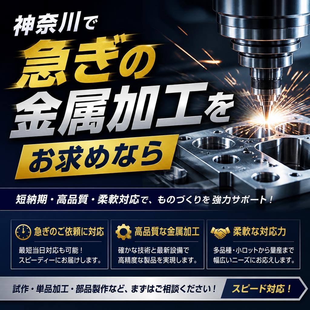 神奈川で急ぎの金属加工をお求めなら