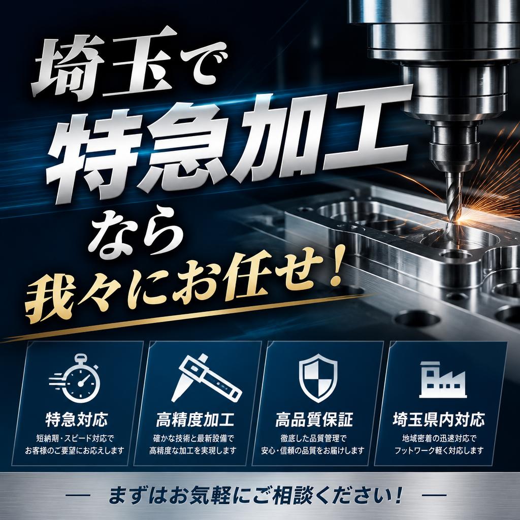 埼玉で特急加工なら我々にお任せ！