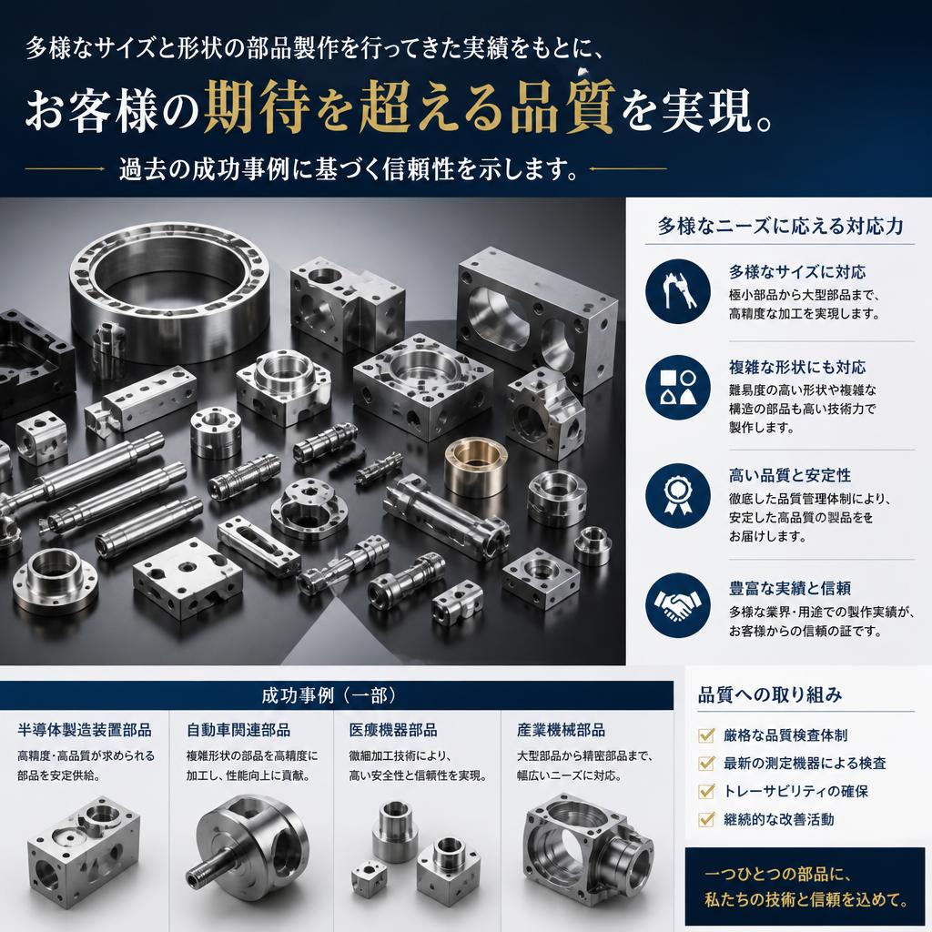 豊富な加工実績