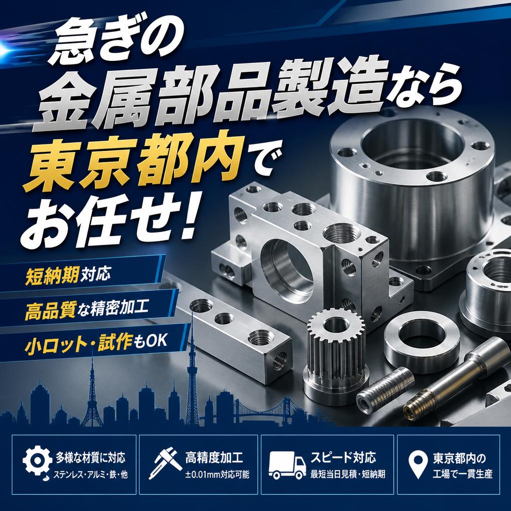 急ぎの金属部品製造なら東京都内でお任せ！