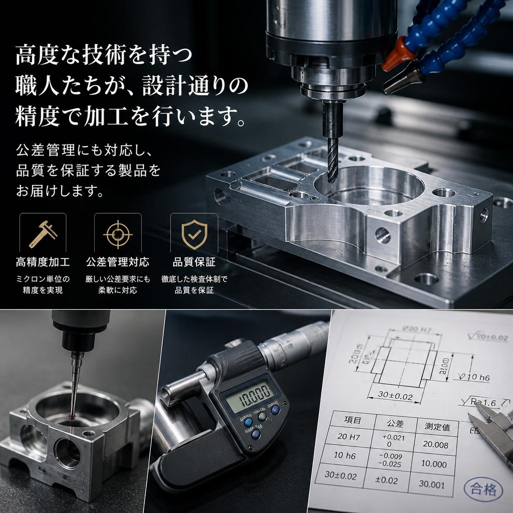 高精度な金属加工で信頼の品質