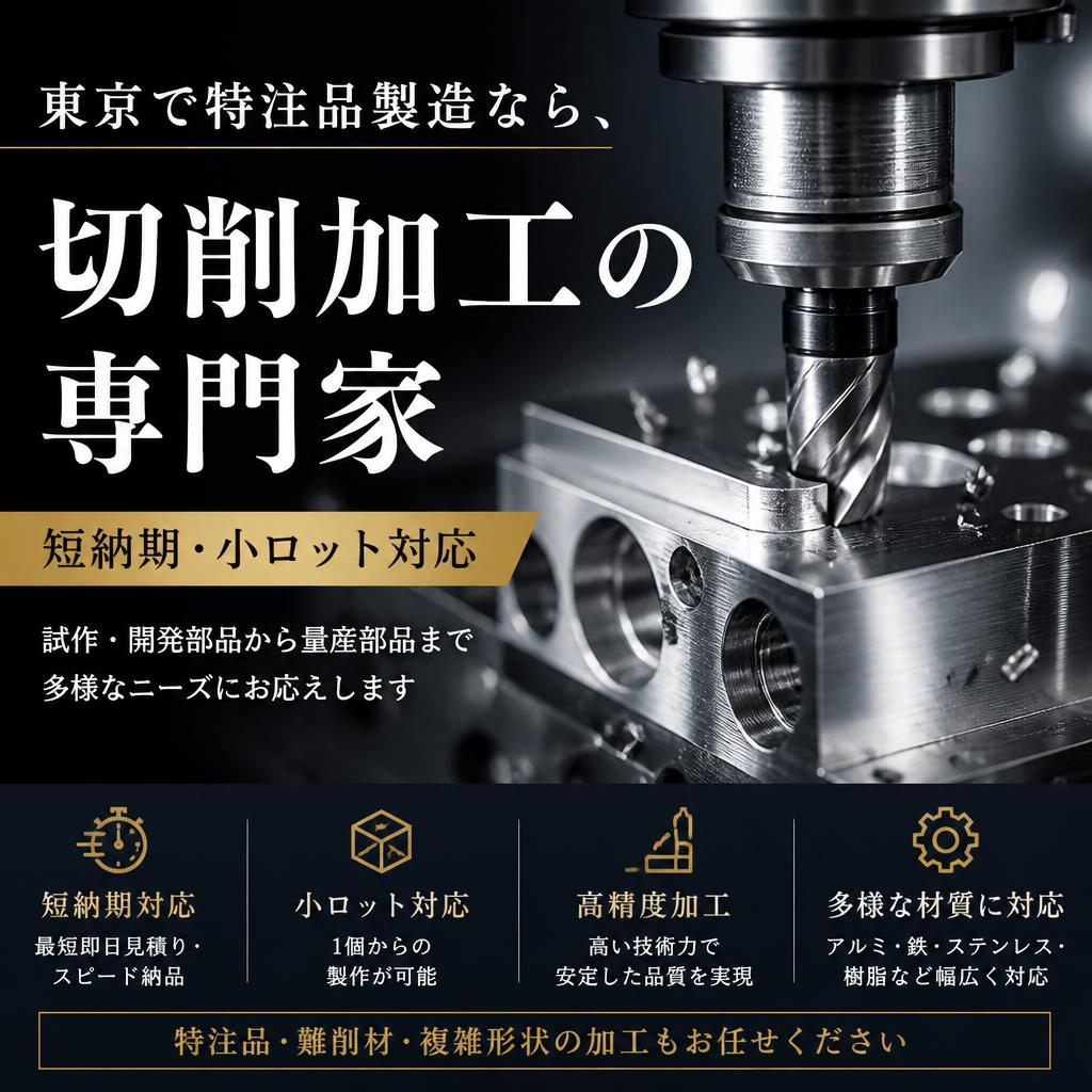 東京で特注品製造なら、短納期・小ロット対応の切削加工の専門家