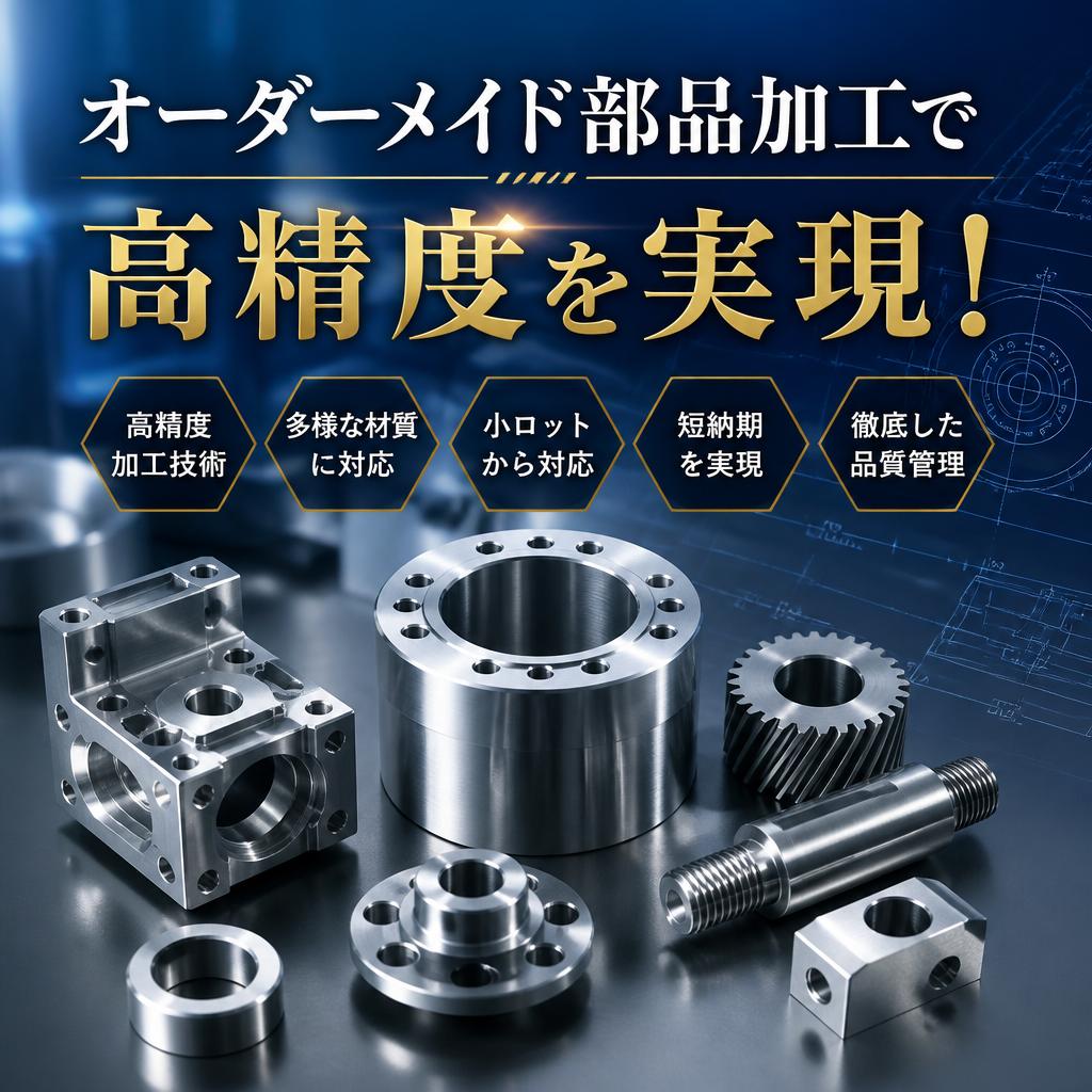 オーダーメイド部品加工で高精度を実現！