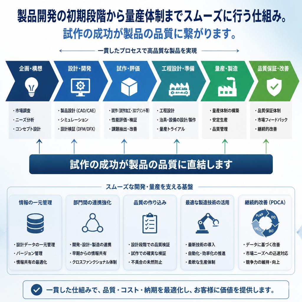 試作から量産まで対応