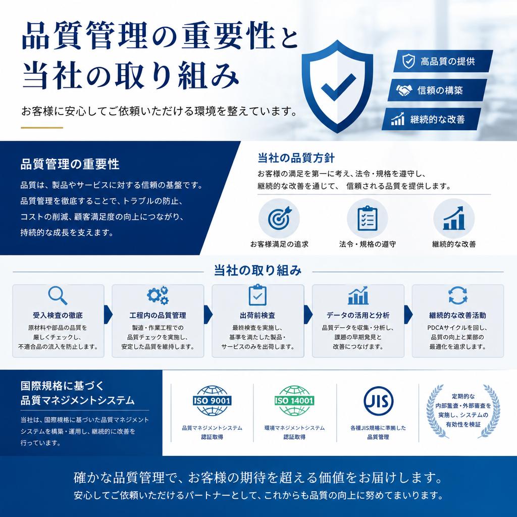徹底した品質管理